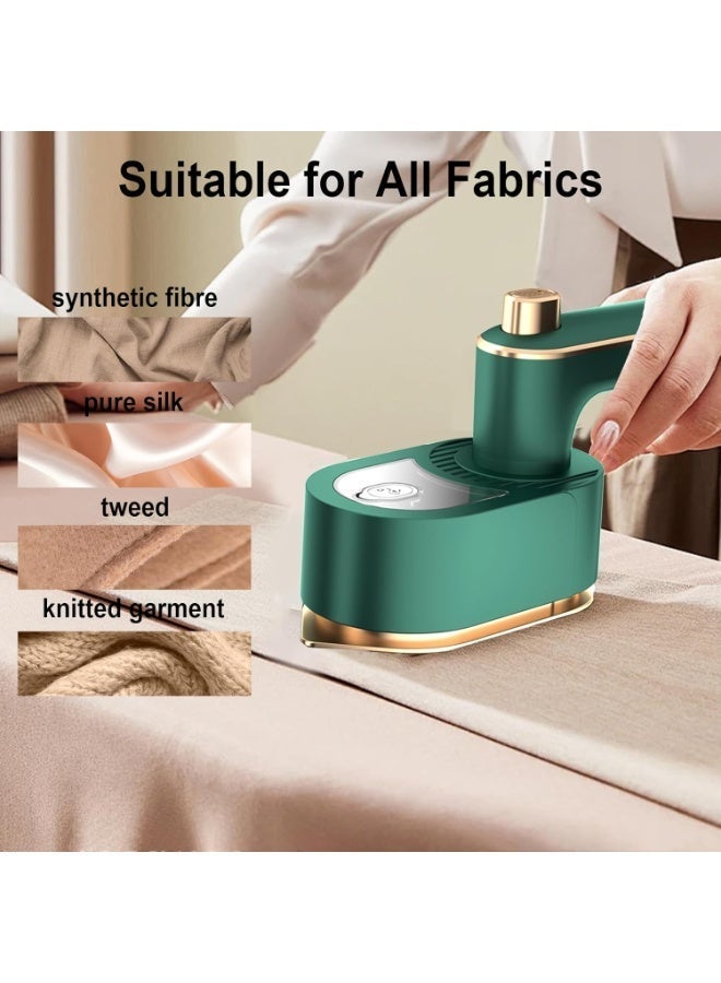 جهاز بخار وكي الملابس المحمول والقابل للطي - تسخين سريع خلال 30 ثانية، قلب قوي بقدرة 40 واط، لوحة كبيرة لإزالة التجاعيد بسرعة، تسخين ثلاثي الأبعاد، مكواة خفيفة للسفر للمنزل والسفر والمكتب - Image 3